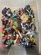 LEGO 17-19  Lb Lot Of Bionicle Legos And Knights Kingdom Parts, Masks And Other