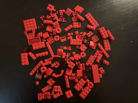 LEGO Red Parts & Pieces Bulk Lot Mixed Bricks Plates Accessories Genuine LEGO