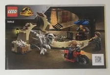 Lego 76945 Atrociraptor Dinosaur Bike Instruction Manual Book Only - No Bricks