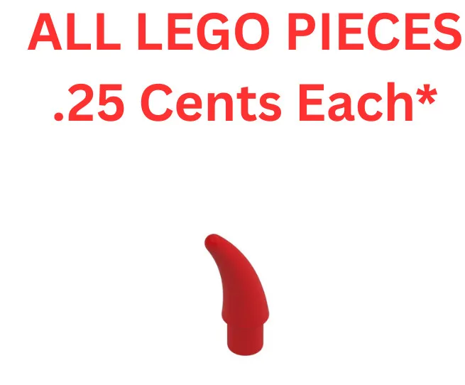 LEGO Small Horn Claw Red 53451 - Genuine LEGO Parts Pieces Bulk