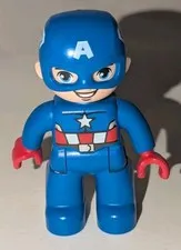 Marvel LEGO DUPLO Captain America Minifigure Minifig Figure Toy The Avengers EUC