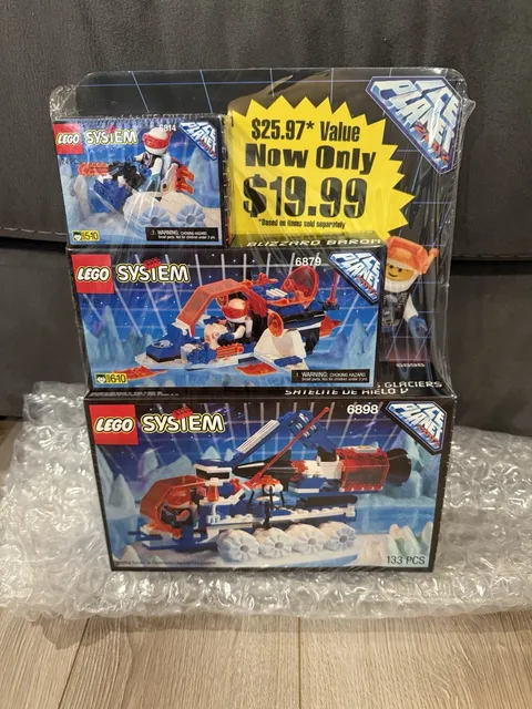 NEW SEALED LEGO Ice Planet 2002: Bundle Value Pack  6814, 6879, 6898 Vintage AFA