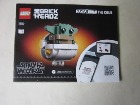 Lego Building Instructions Instruction 75317 - 1 Brick Headz Mandalorian the child