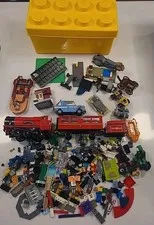 3.75 Lbs + LEGO Storage Brick 8 Stud Large Yellow Container Plastic Bin (B1-E)