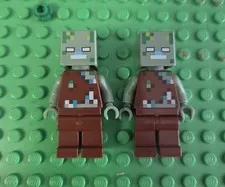 Lego Drowned Zombie Two Minifigures Minecraft 21178