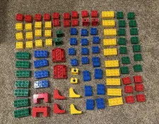 LEGODUPLO Bulk Lot Assorted Bricks & Pieces Mixed Classic Colors 97 Piece Set