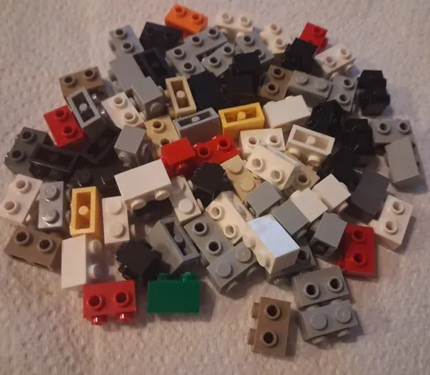 H-1 Lego X 78 Modified Brick 1 x 2 11211 52107 Assorted Colors White Gray Black