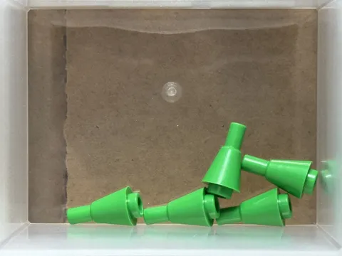 LEGO Parts - Bright Green Cone 1 x 1 Inverted with Bar - No 11610 - QTY 5