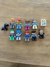 Lego Duplo Lot Of 9 Figures Mixed Characters Batman Police Fireman