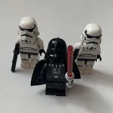 LEGO Star Wars Minifigure Lot Darth Vader + 2 Stormtroopers