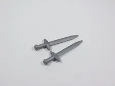 LEGO 2 Flat Silver Long Swords Sword Weapon Minifig S3
