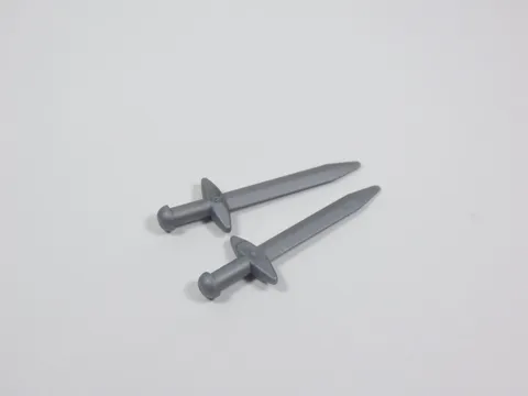 LEGO 2 Flat Silver Long Swords Sword Weapon Minifig S3