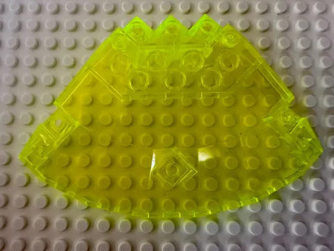LEGO Panel 10 x 10 x 2 1/3 Quarter Saucer Top 30117 Trans-Neon Green