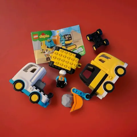 LEGO DUPLO Truck & Tracked Excavator (10931) Construction Set - Manual Included