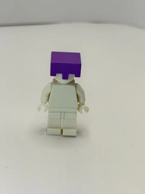 Lego Minifigure Minecraft Headgear Helmet Rectangular Medium Lavender 19730