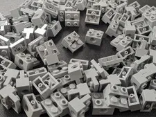 Lego Lot x100 New Light Bluish Gray Technic, Brick Modified  1 x 2 # 73109
