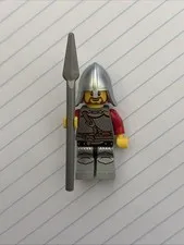 LEGO Castle Kingdoms Lion Knight Scale Mail Minifigure Helmet Beard Weapon