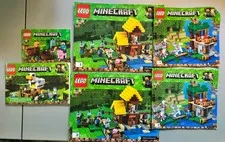 Lot of 4 LEGO Minecraft Instructions ONLY for sets 21146, 21144, 21138, 21140