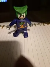 LEGO The Joker Minifigure Green Hair Purple Suit Orange Tie Print