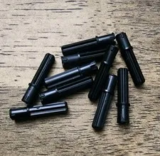 LEGO Black Technic Axle 2L with Pin with Friction Ridges. QTY 10. Part No. 18651