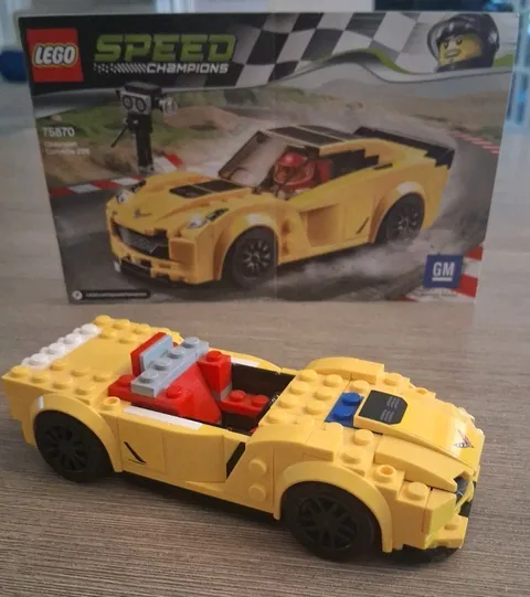 LEGO SPEED CHAMPIONS: Chevrolet Corvette Z06 (75870) 70% Complete