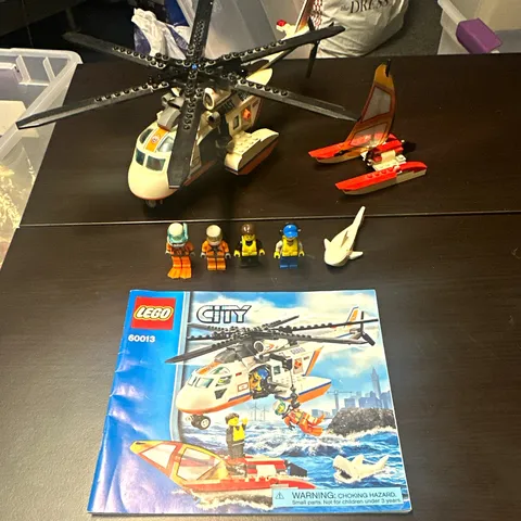 LEGO City 60013 Coast Guard Helicopter 230pcs No Box w/ Instructions
