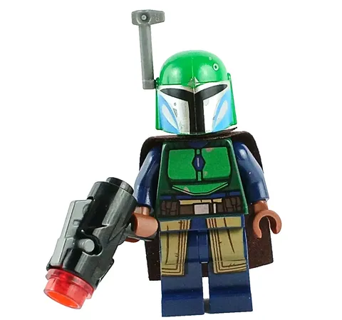 LEGO® Minifigure™ Mandalorian Tribe Warrior Male w Cape Green Helmet sw1078