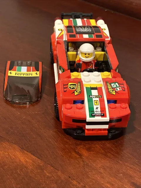 Lego Speed Champions: Ferrari 458 Italia GT2 75908 99% Missing Fig Accessories