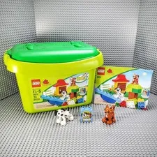 LEGO - DUPLO - 4624 - Brick Box Green - Complete Set with Manual - Ships Fast!