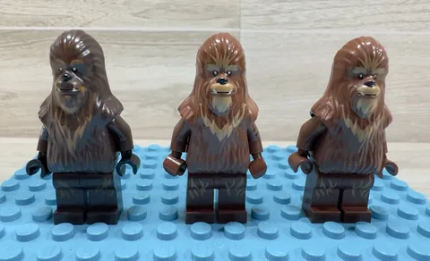 3 Lego Star Wars Minifigures Wookie sw0713 & Wookie Warrior sw1028 - 75084 - A5