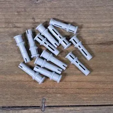 LEGO LB Gray Technic Pin 3L Friction Ridges and Bush Stop Part No. 32054 Qty 12