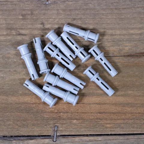 LEGO LB Gray Technic Pin 3L Friction Ridges and Bush Stop Part No. 32054 Qty 12