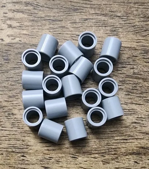 LEGO Light Bluish Gray Technic, Liftarm Thick 1 x 1 (Spacer) QTY 20. Part 18654.