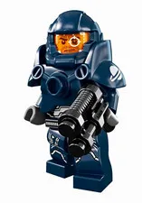 LEGO Minifigure Galaxy Squad Dark Blue Armored Soldier w/ Helmet Blaster 70701
