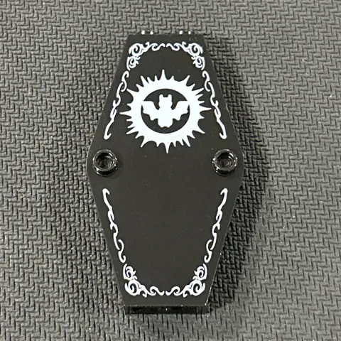 LEGO Black Coffin Doors White Bat Pattern Lids 30163c03pb01 Monster Fighters