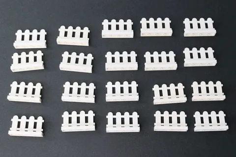 LEGO BULK LOT OF 20 WHITE PALED PICKET FENCE 1X4X2 #33303