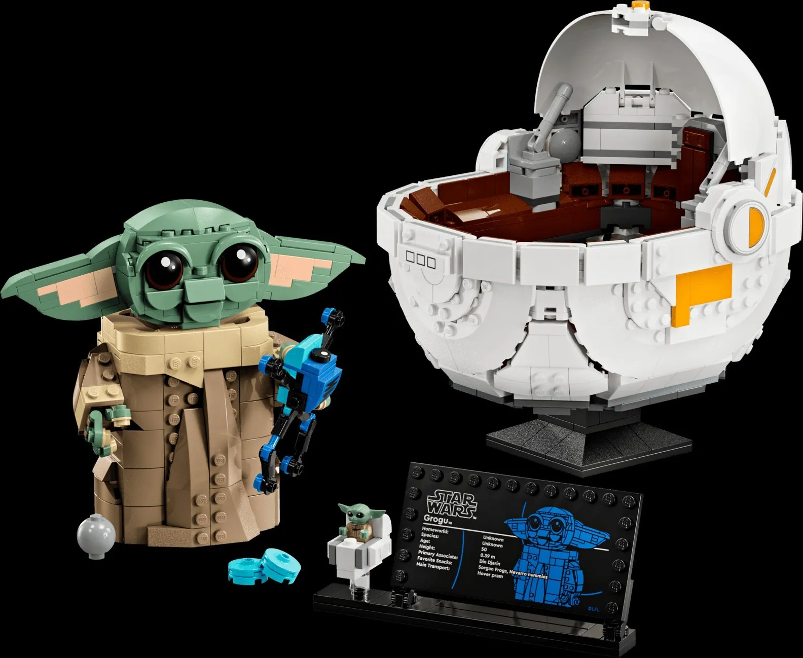GENERIC Built Grogu with Hover Pram 75403 Complete Set 1048 Pieces | No Box