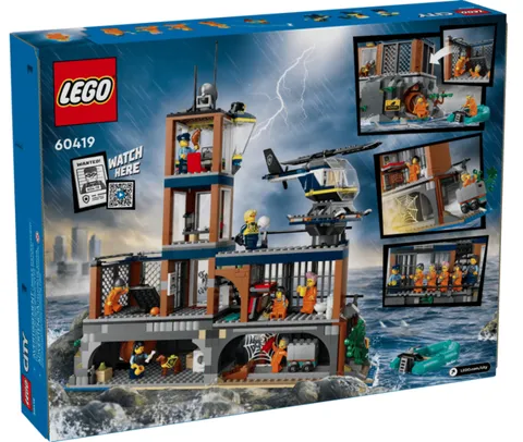 60419 POLICE PRISON ISLAND Lego City Town Legos set Helicopter Boat Shark NEW