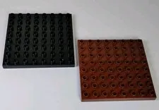 Lego Duplo Black and Brown 8x8 Baseplate Bricks