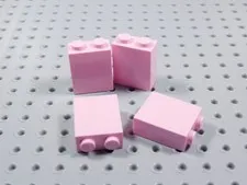 LEGO Lot of 4 Pink 1x2x2 Wall Bricks BN