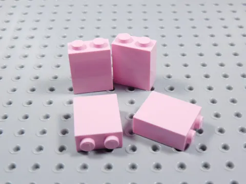 LEGO Lot of 4 Pink 1x2x2 Wall Bricks BN