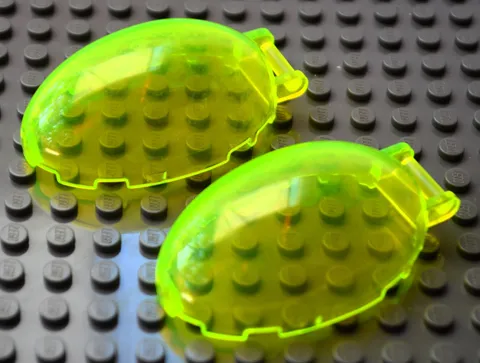 LEGO #87752 Windscreen 6 x 4 x 2 Bubble Canopy w/Bar Handle Trans Neon Green x 2