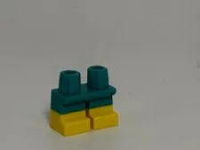LEGO-YELLOW BOOTS TURQUISE PANTS SHORT LEGS