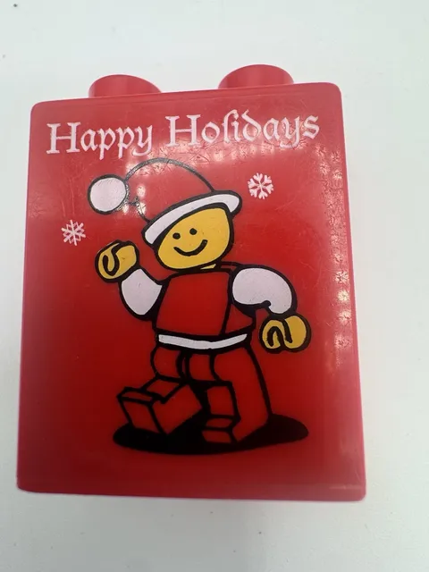 Happy Holidays Legoland California Commemorative Red Duplo Brick 2003 Santa Mini