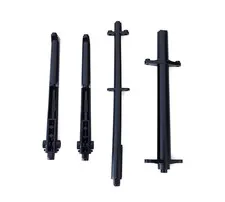 4x Lego Black Boat Mast Pieces Part 2537a 2538b 30047 Pirate Middle Section Ship