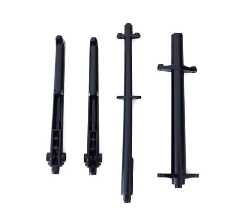 4x Lego Black Boat Mast Pieces Part 2537a 2538b 30047 Pirate Middle Section Ship