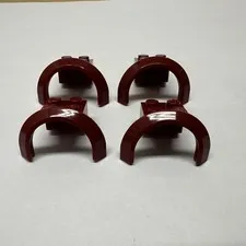 4 Lego Vehicle Mudguard Lot Dark Red (4 x 2-1/2 x 1-2/3) w/Arch Round 50745