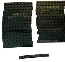 (30) BLACK PLATES 1X10 #4477 FROM SET 6286 SKULL'S EYE SCHOONER