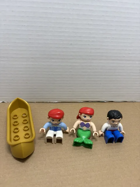 Lego Duplo Disney Princess Ariel Little Mermaid Prince Eric and Canoe