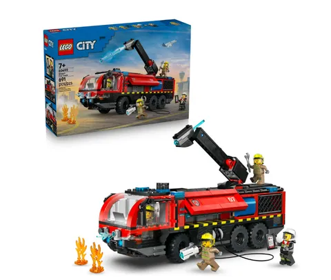 LEGO City Airport Fire Truck 60499 Building Set Fire Engine 691 Pieces Ages 7+ 